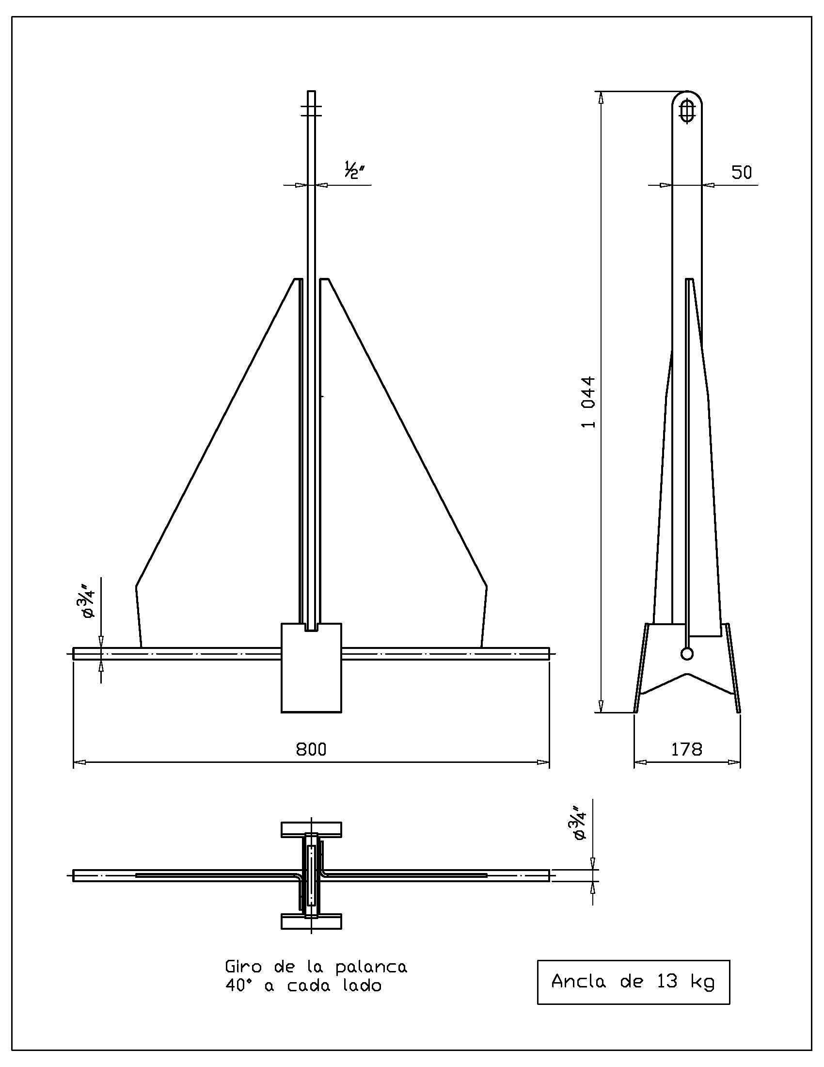 Ancla de 13 kg