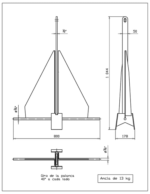 Ancla de 13 kg
