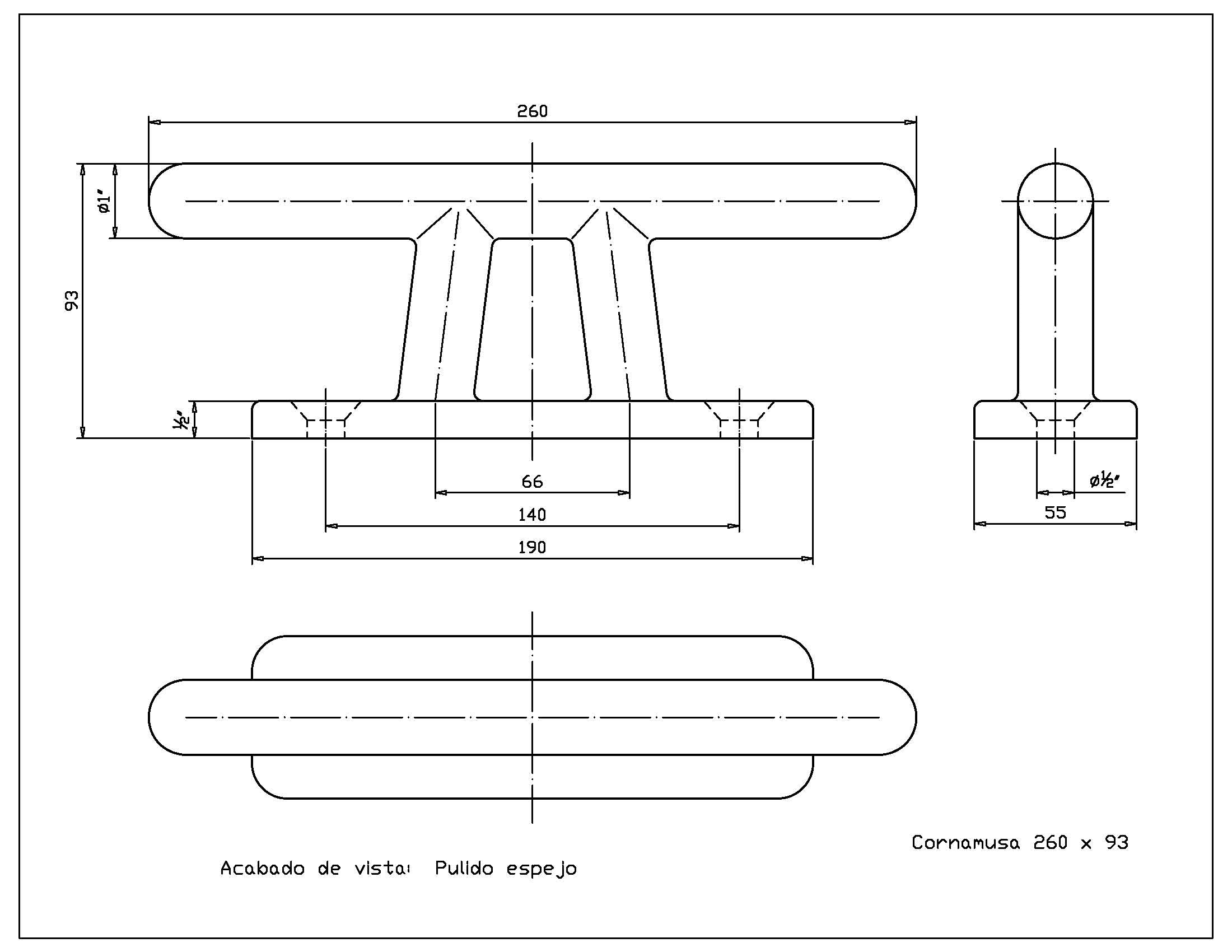 Cornamusa 260 x 93