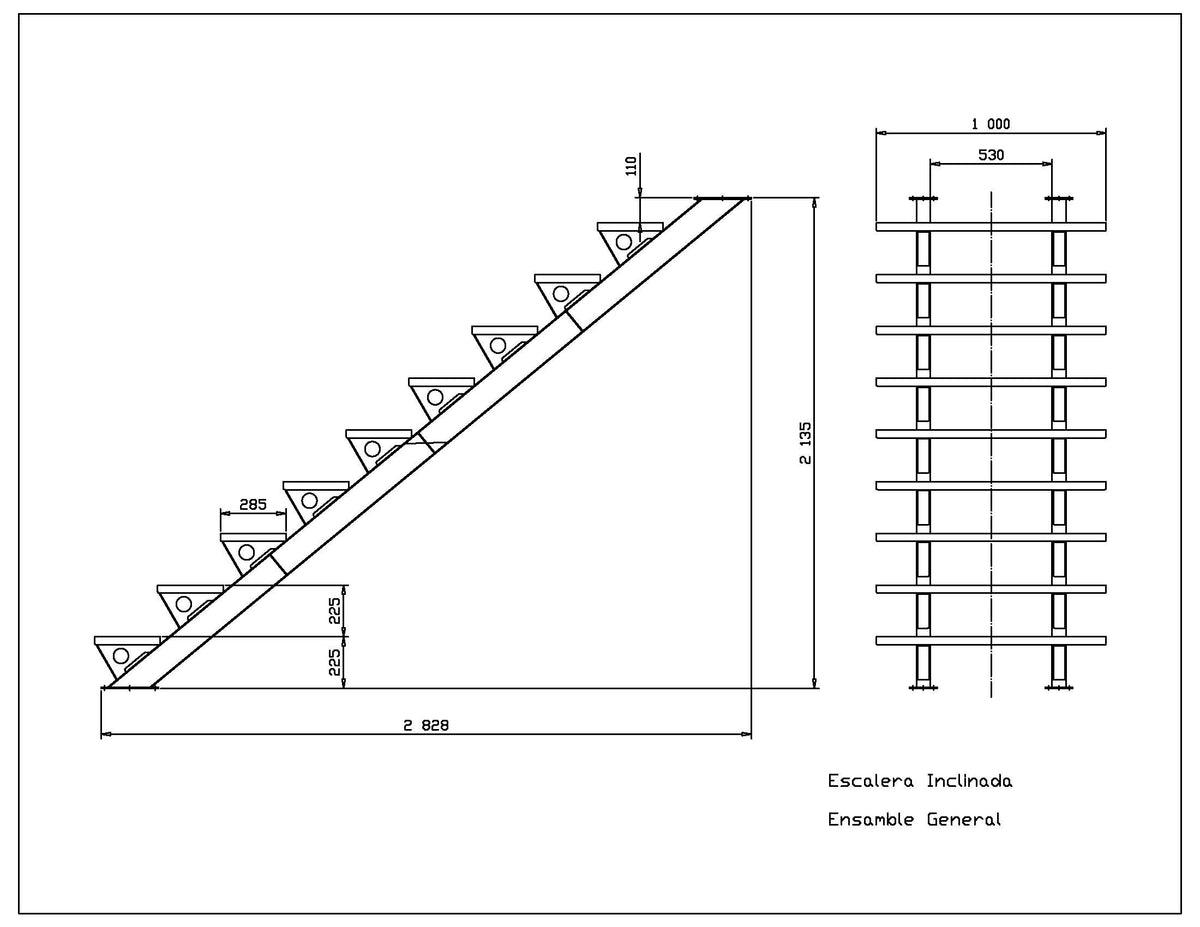 Escalera Inclinada – Planos Mecanicos